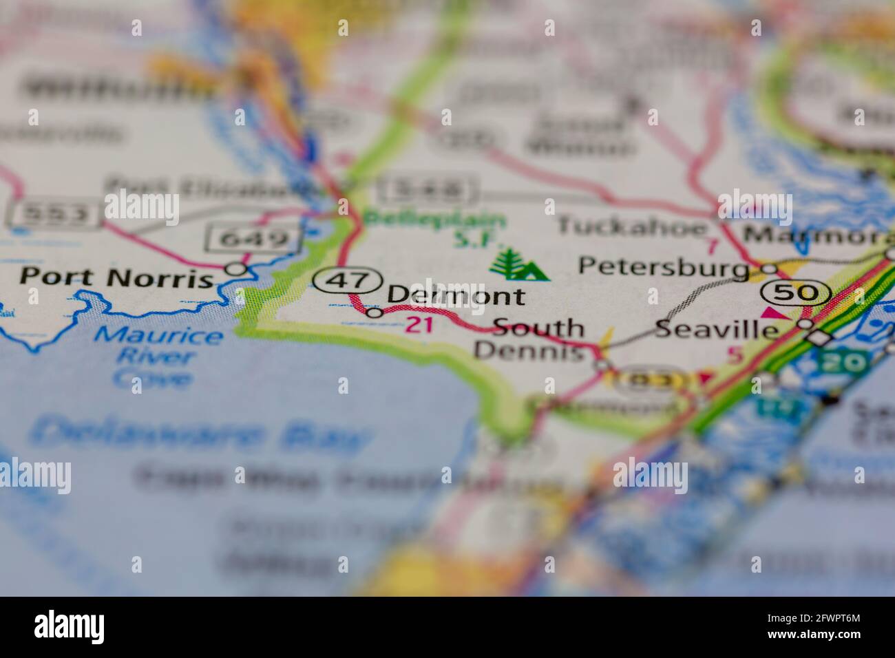 Delmont New Jersey USA mostrato su una mappa geografica o. mappa stradale Foto Stock