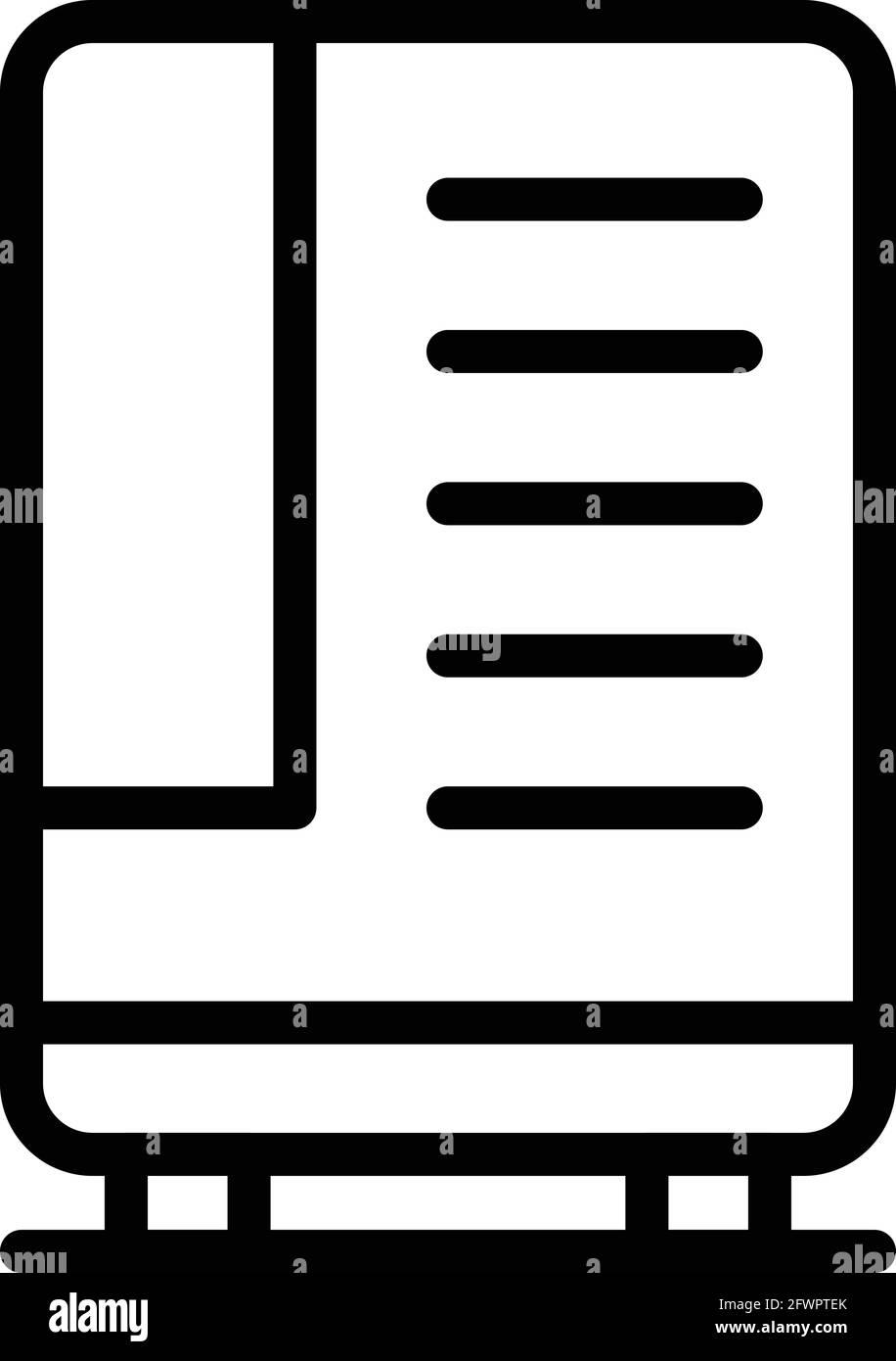 Icona della macchina per bevande analcoliche. Profilo icona vettore di soft drinks per il web design isolato su sfondo bianco Illustrazione Vettoriale