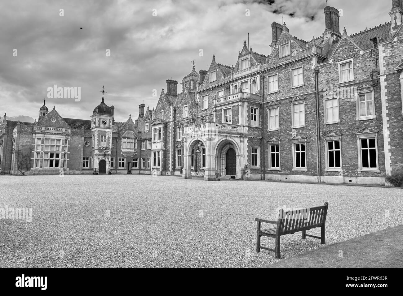 L'ingresso nord alla Sandringham House, la residenza di campagna della Regina d'Inghilterra a Norfolk, chiusa per la covid-19, maggio 2021. Foto Stock