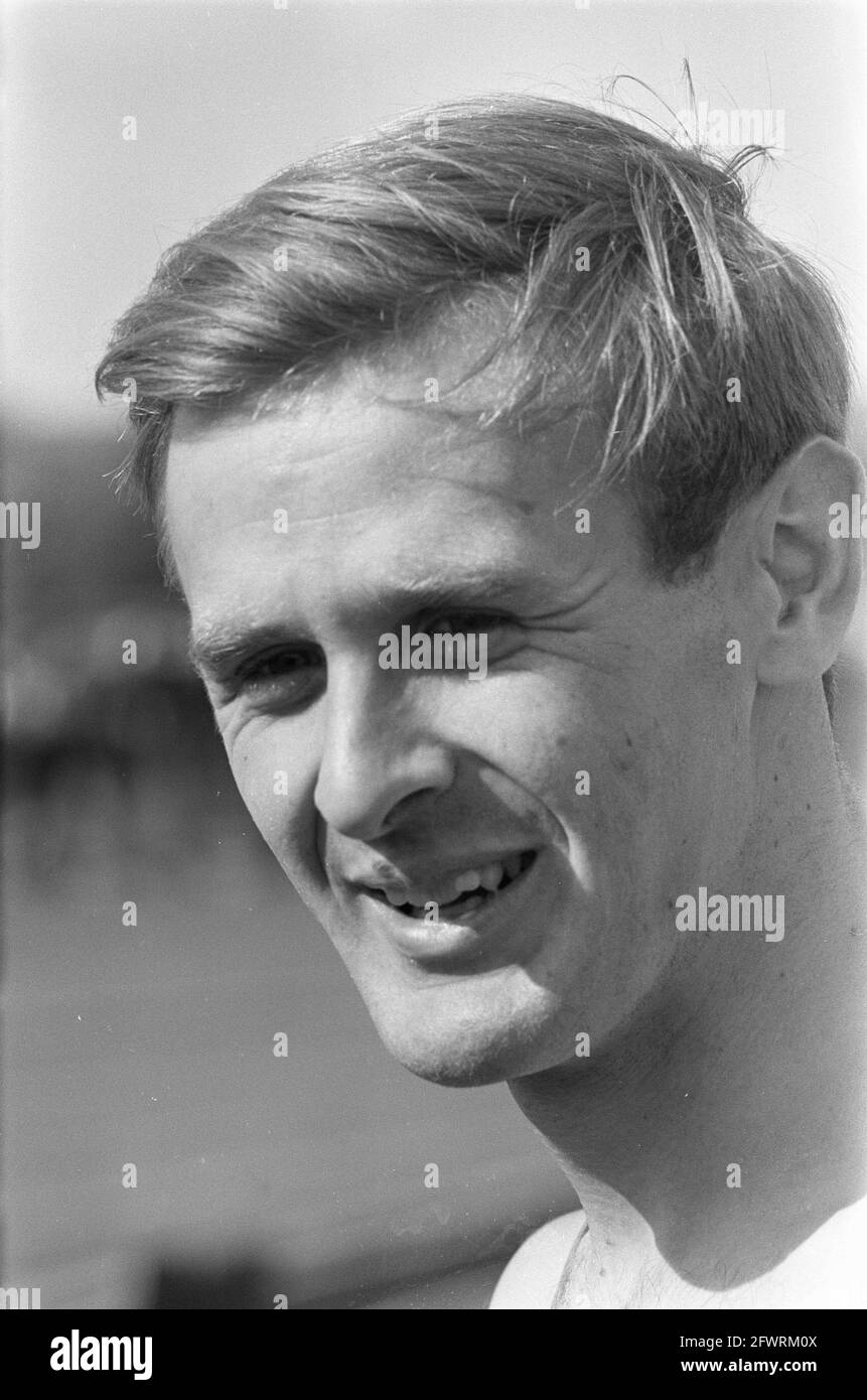 Campionato nazionale olandese di atletica, Leo de Winter, 6 agosto 1966, ATLETICA, CAMPIONATI, I Paesi Bassi, foto agenzia stampa del XX secolo, notizie da ricordare, documentario, fotografia storica 1945-1990, storie visive, Storia umana del XX secolo, che cattura momenti nel tempo Foto Stock