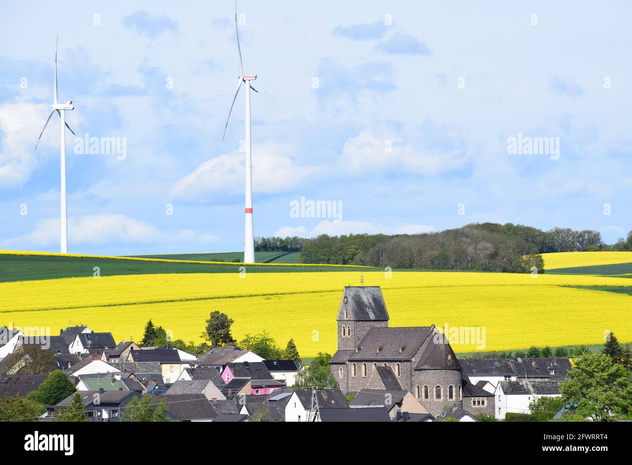 Villaggio Alzheim, parte della piccola città Mayen Foto Stock