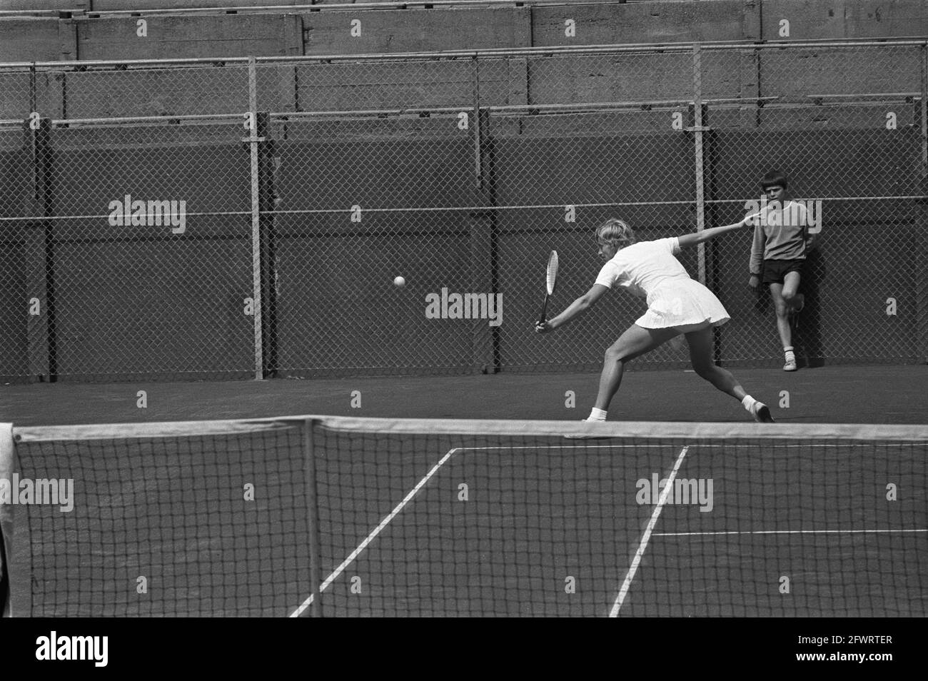 Campionato olandese di tennis 1971 Scheveningen, 13 agosto 1971, tennis, Paesi Bassi, foto agenzia stampa del XX secolo, notizie da ricordare, documentario, fotografia storica 1945-1990, storie visive, Storia umana del XX secolo, che cattura momenti nel tempo Foto Stock