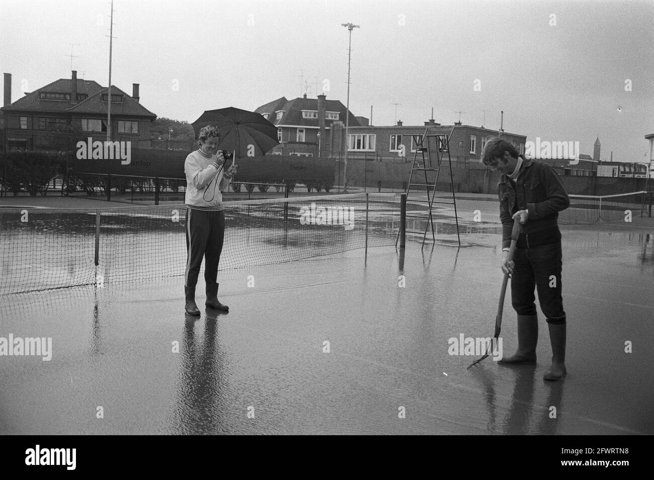 Campionato olandese di tennis Scheveningen, 11 agosto 1971, tennis, Paesi Bassi, foto agenzia stampa del xx secolo, notizie da ricordare, documentario, fotografia storica 1945-1990, storie visive, Storia umana del XX secolo, che cattura momenti nel tempo Foto Stock