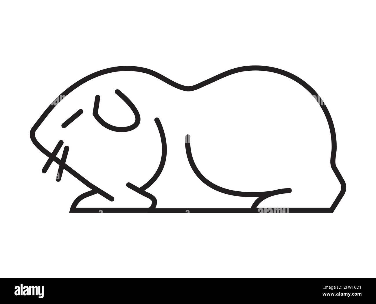 Ferret, criceto, coniglio sono i simboli mostrati. Ratto, porcellino d'India icone. Guanto massaggiante per animali domestici. Gabbia e fieno per roditori. Cibo per furetti. Spruzzare Illustrazione Vettoriale