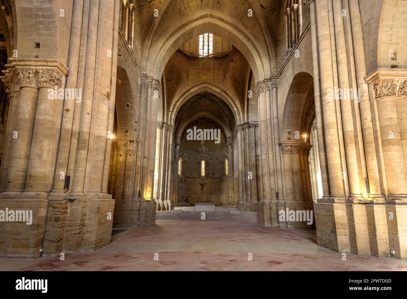 Chiesa di la Seu Vella de Lleida (Lleida, Catalogna, Spagna) ESP: Iglesia de la Seu Vella de Lleida (Lérida, Cataluña, España) Foto Stock