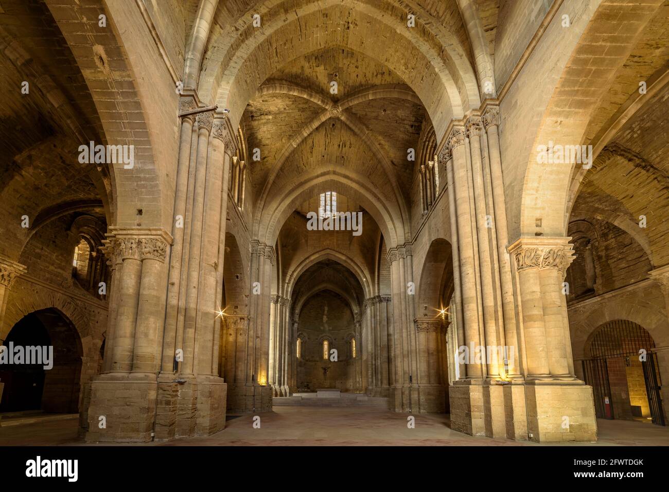 Chiesa di la Seu Vella de Lleida (Lleida, Catalogna, Spagna) ESP: Iglesia de la Seu Vella de Lleida (Lérida, Cataluña, España) Foto Stock