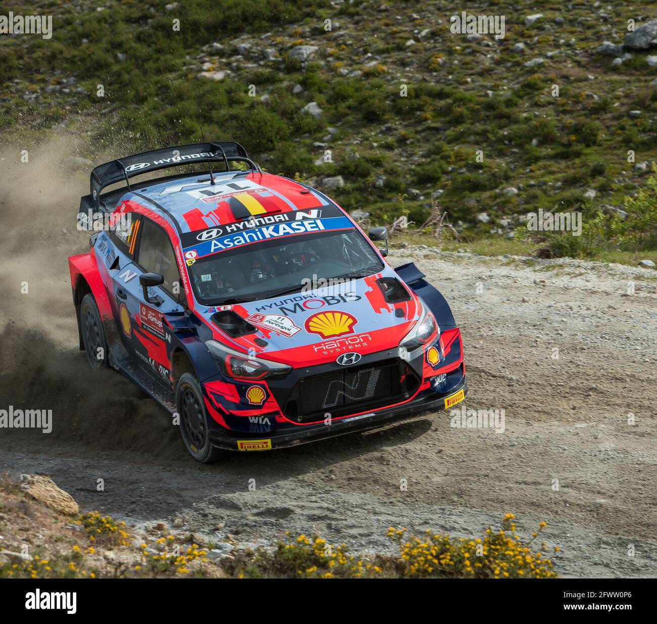 Cabeceiras, Portogallo - 22 maggio 2021: 11 Thierry NEUVILLE (bel), Martijn WYDAEGHE (bel), HYUNDAI SHELL MOBIS WRT, HYUNDAI I20 Coupe WRC, Portogallo 2021 Foto Stock