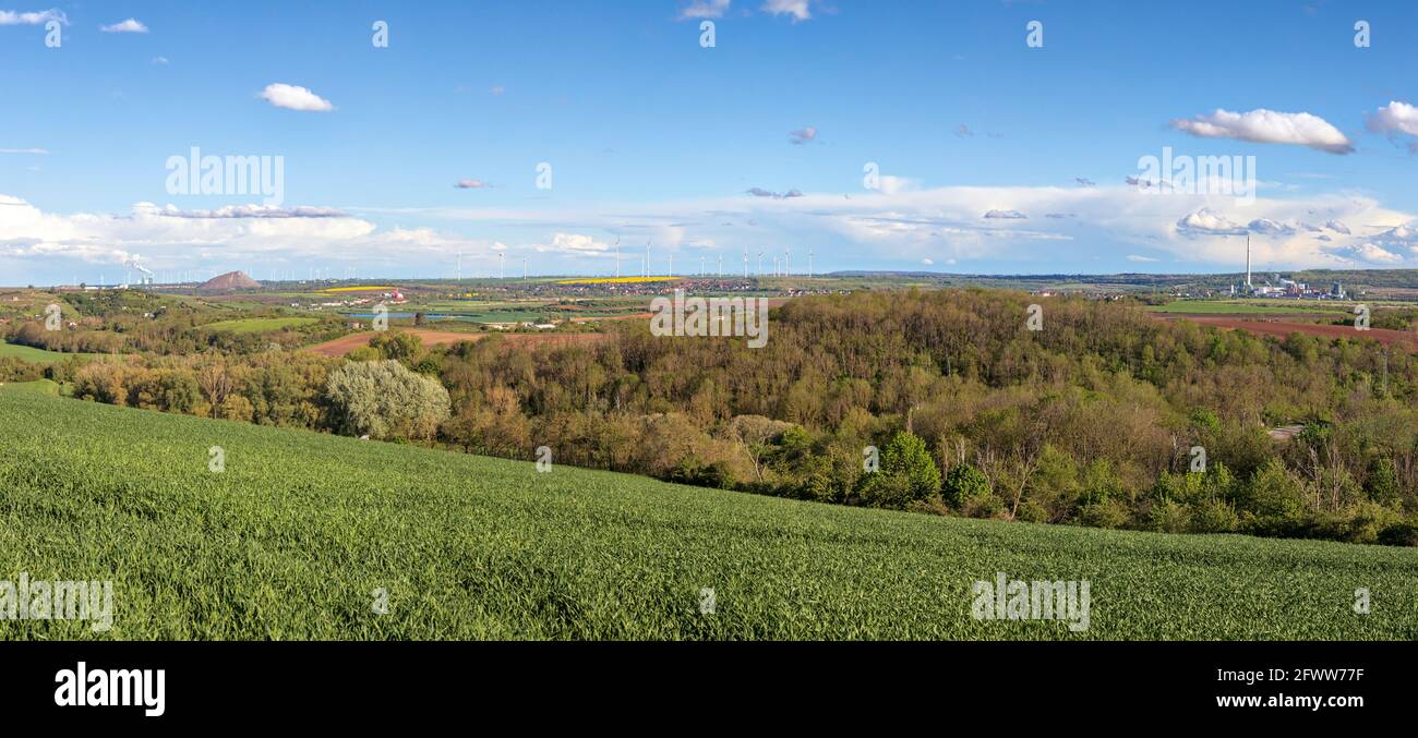 Braunkohleabbau mansfelder Seengebiet Foto Stock