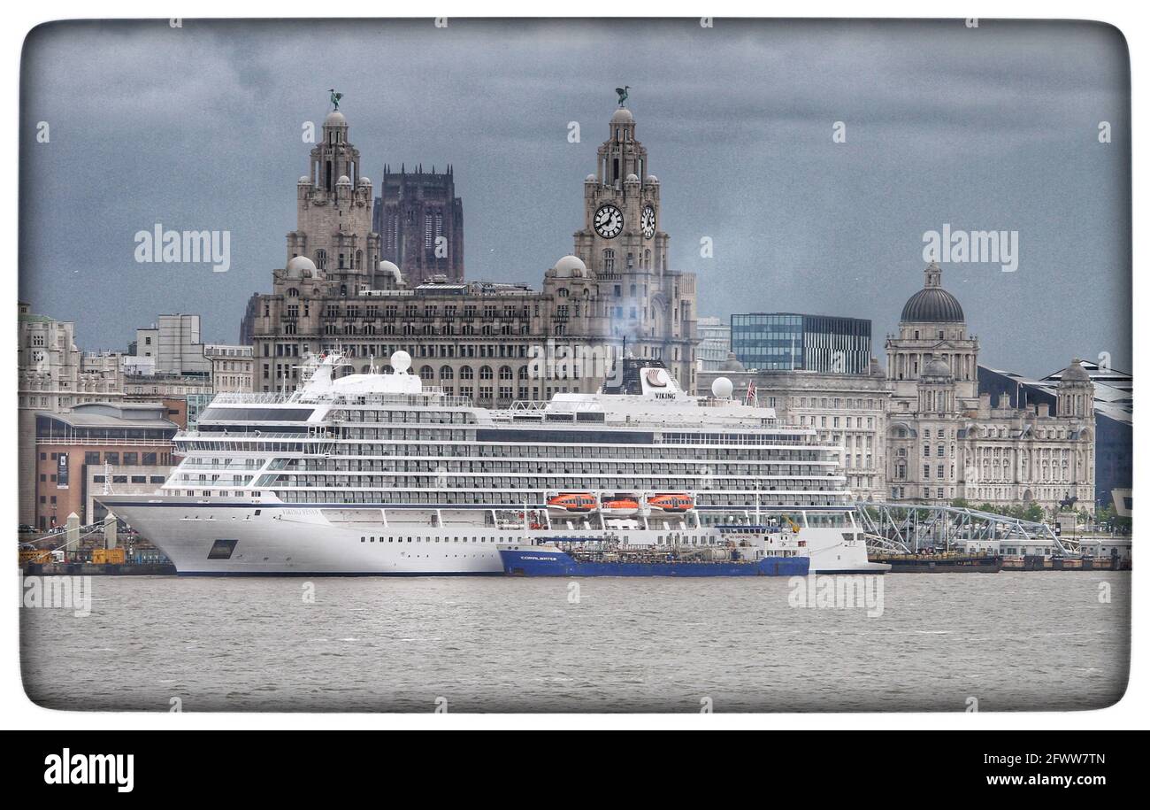 Visita inaugurale di Venere vichinga a liverpool Foto Stock