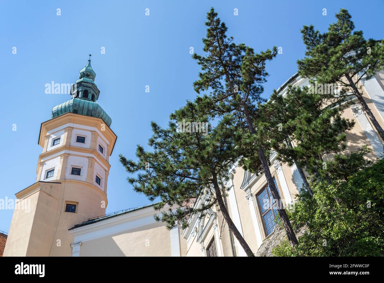 Castello di Mikulov, Repubblica Ceca Foto Stock