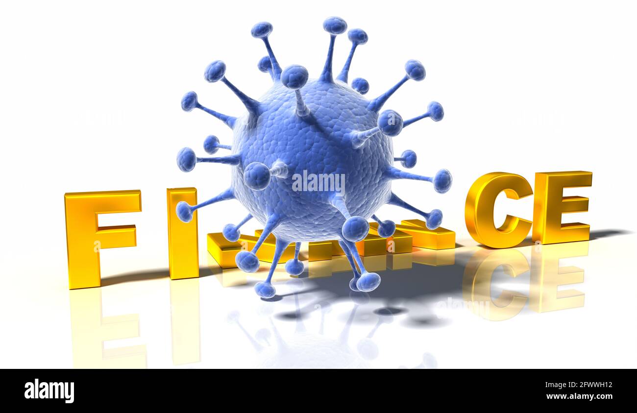 Problemi finanziari, economici e aziendali in tempi brevi. Illustrazione concettuale del rendering 3d Foto Stock