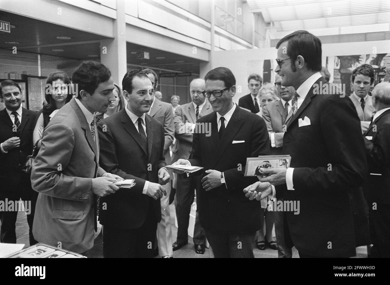 Missione dell'Istituto Italiano per il Commercio estero . Cerimonia di premiazione, 5 luglio 1968, Premi, presentazioni, I Paesi Bassi, foto agenzia stampa del XX secolo, notizie da ricordare, documentario, fotografia storica 1945-1990, storie visive, Storia umana del XX secolo, che cattura momenti nel tempo Foto Stock