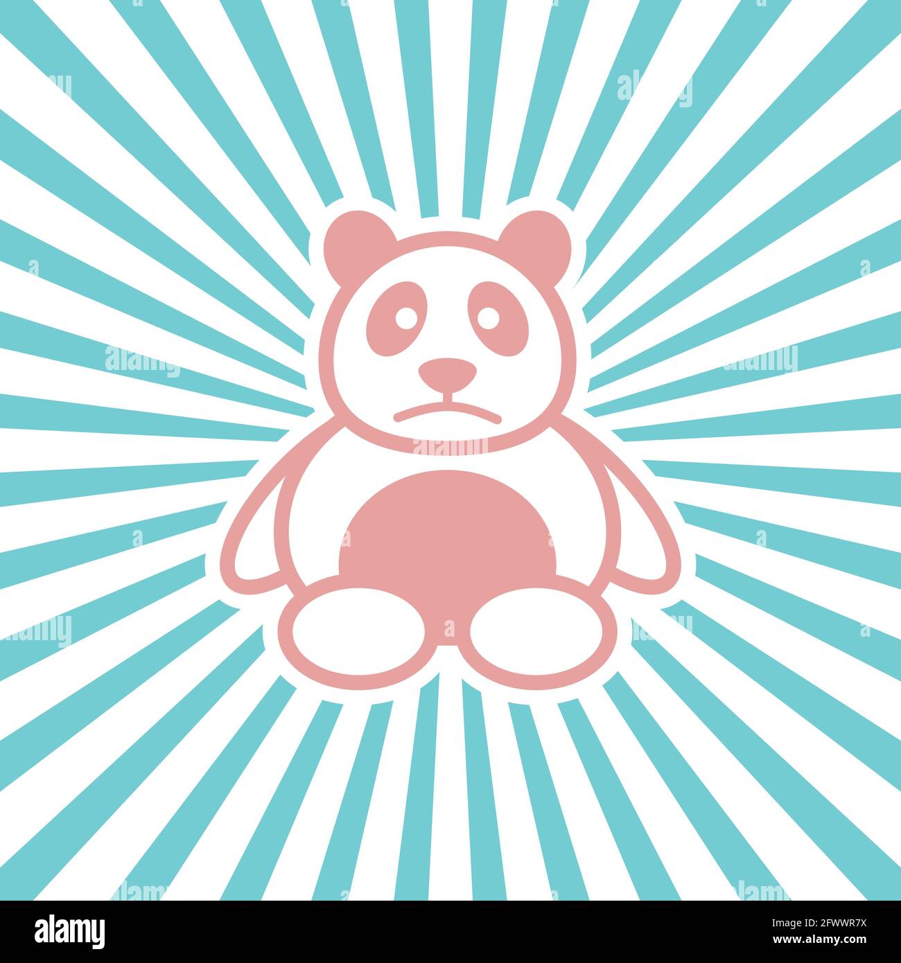 immagine vettoriale flatdesign con logo panda Illustrazione Vettoriale