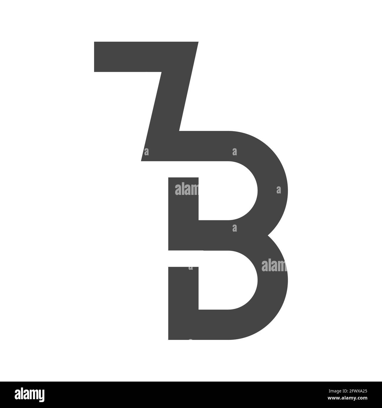 Lettere alfabetiche iniziali Logo monogramma BZ, ZB, Z e B. Illustrazione Vettoriale
