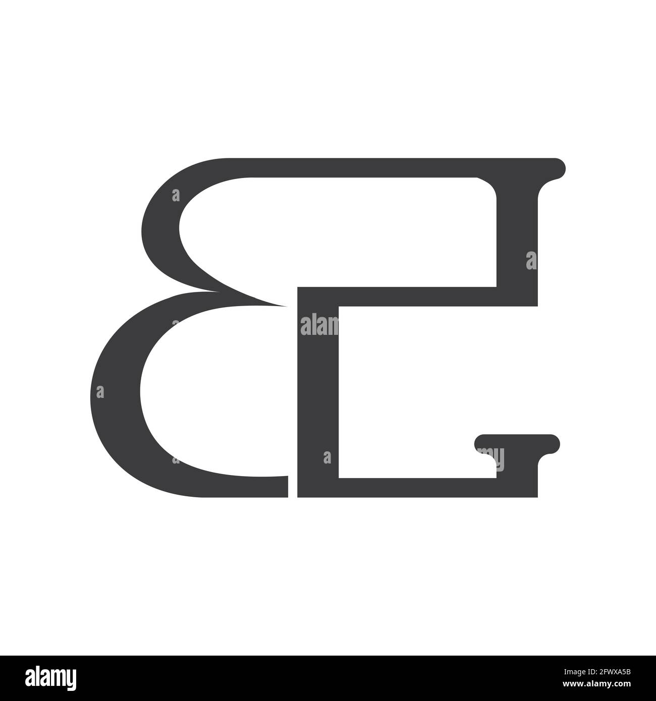 Lettere alfabetiche iniziali Logo monogramma BZ, ZB, Z e B. Illustrazione Vettoriale