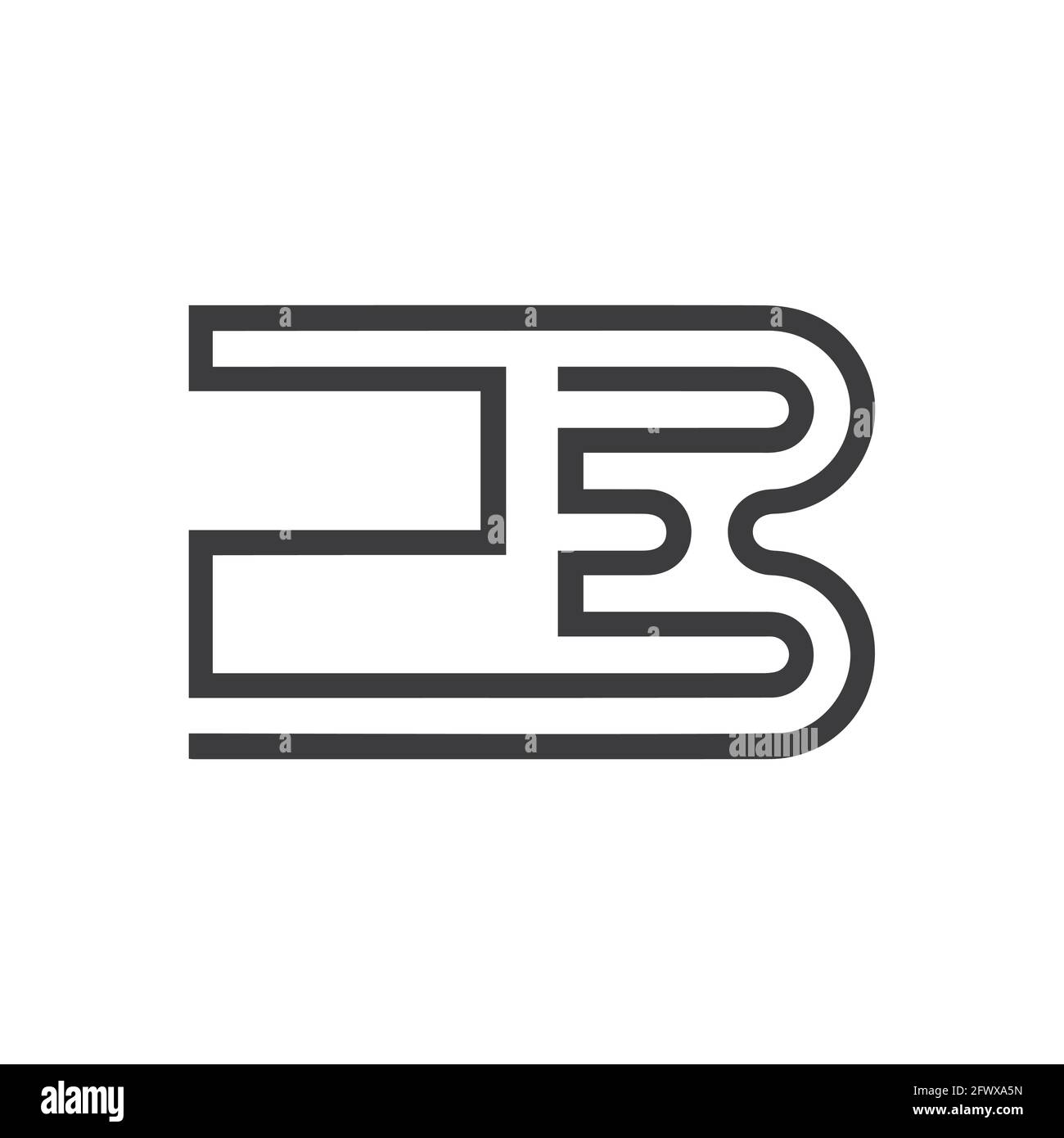 Lettere alfabetiche iniziali Logo monogramma BZ, ZB, Z e B. Illustrazione Vettoriale