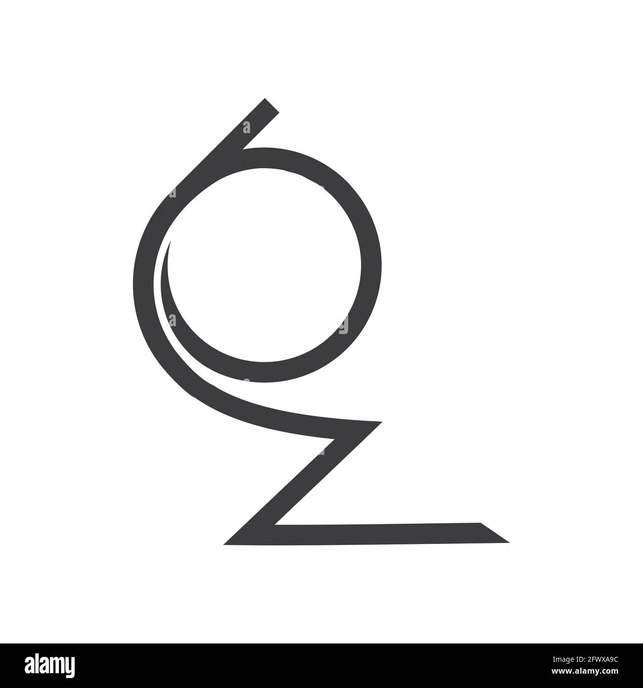 Lettere alfabetiche iniziali Logo monogramma BZ, ZB, Z e B. Illustrazione Vettoriale