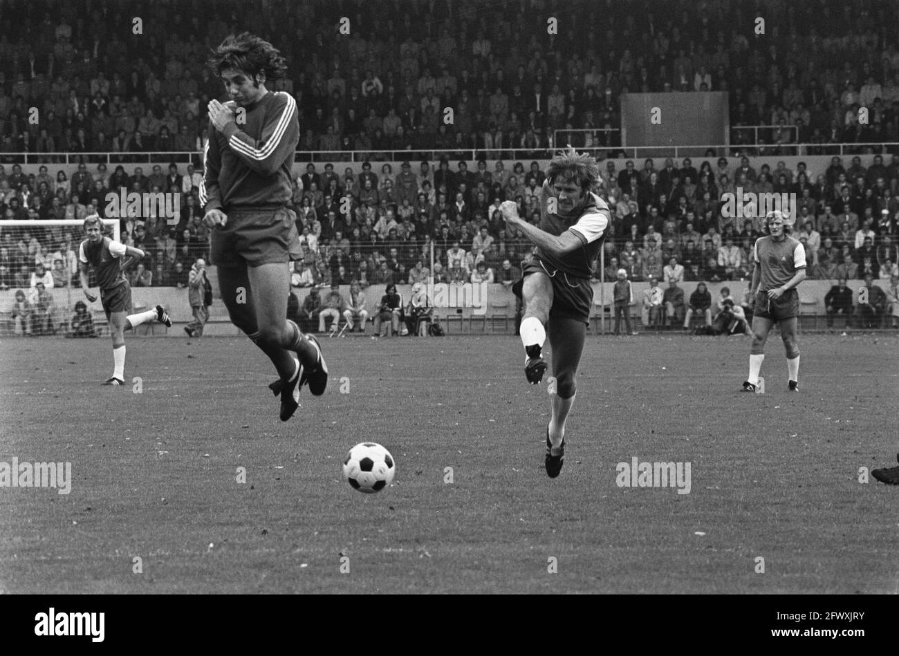 PSV contro Feyenoord 3-2, momenti di gioco, 8 settembre 1974, sport, Calcio, Paesi Bassi, foto agenzia stampa del XX secolo, notizie da ricordare, documentazione Foto Stock