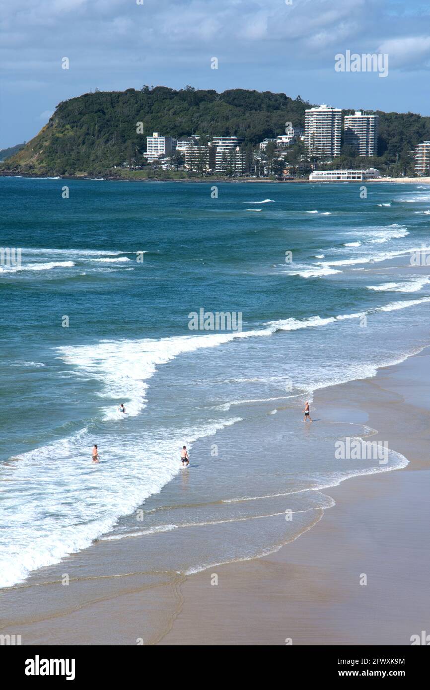 Spiaggia di Burleigh Heads nel Queensland Australia Foto Stock