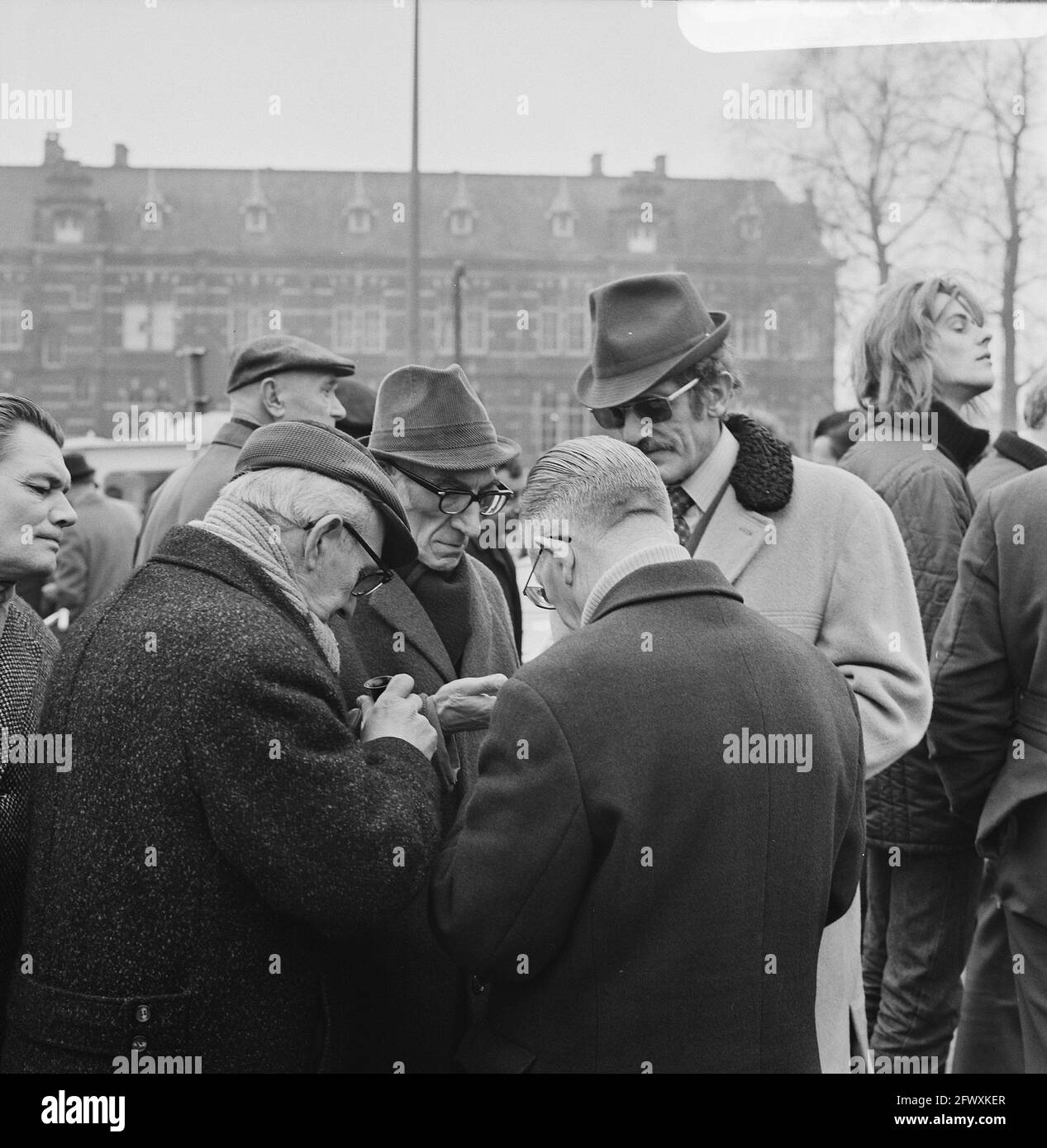 Udienza al Waterlooplein, Amsterdam, 20 febbraio 1971, Paesi Bassi, foto agenzia stampa del xx secolo, notizie da ricordare, documentario, pho storico Foto Stock