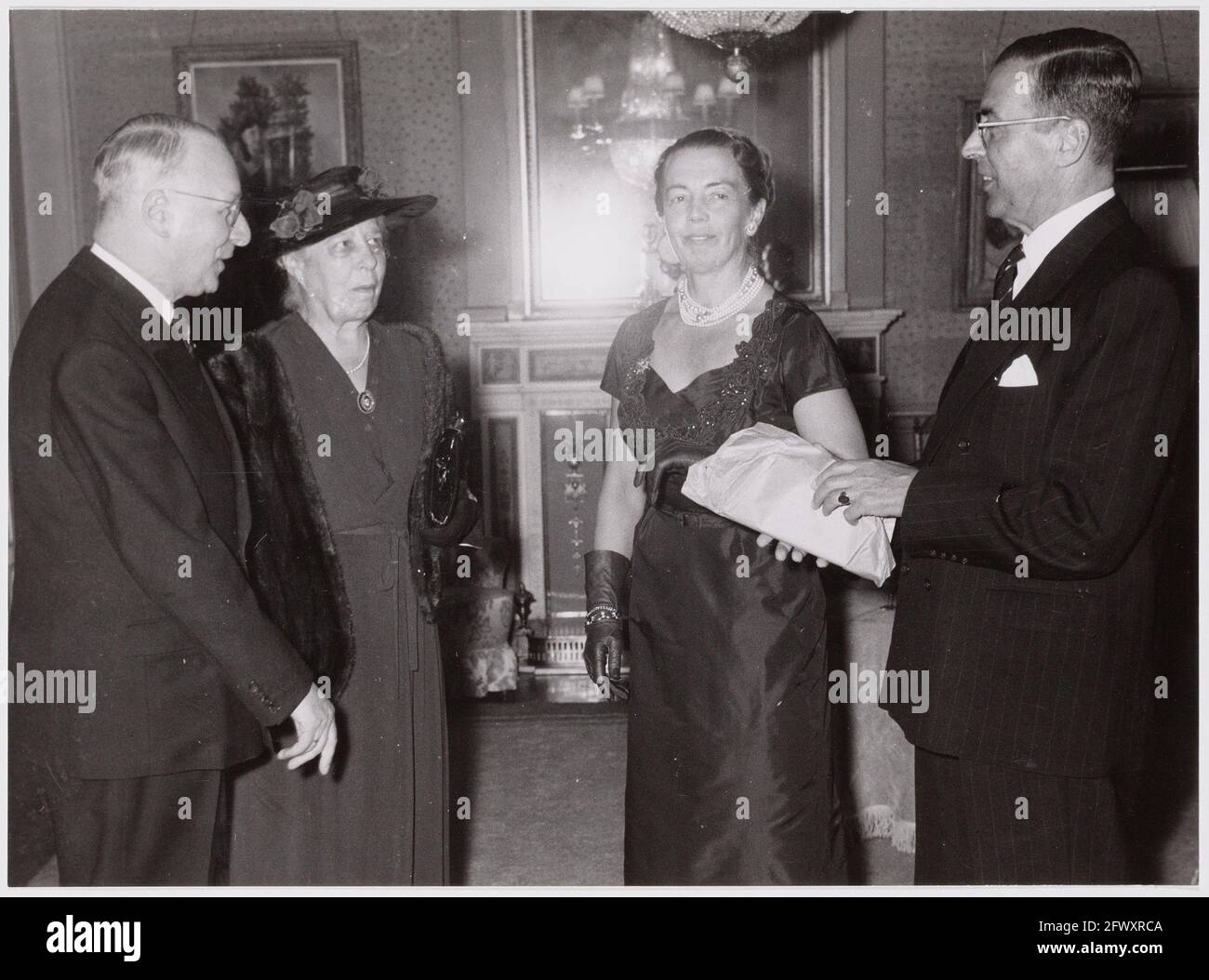 Reception residenza ufficiale, scheda immagine OSIM00006003926, Paesi Bassi, foto agenzia stampa del XX secolo, notizie da ricordare, documentario, ph storico Foto Stock