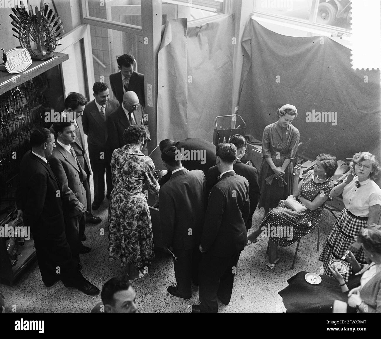 Accoglienza di Sieben, 26 giugno 1956, ricevimenti, Paesi Bassi, foto agenzia stampa del xx secolo, notizie da ricordare, documentario, fotografia storica Foto Stock