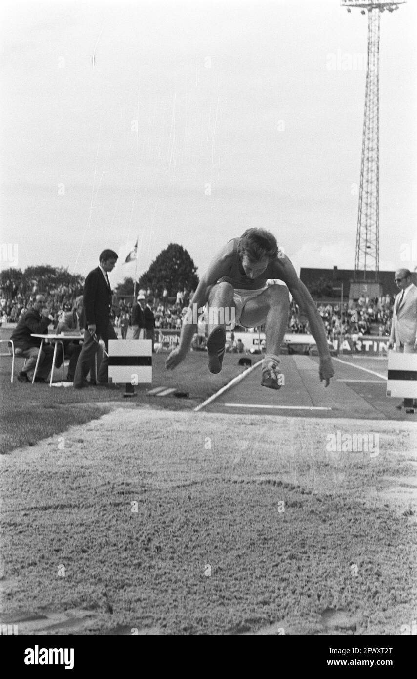 Atletica Germania occidentale (B) contro i Paesi Bassi, uomini a Munster (Germania occidentale ), 18 luglio 1971, ATLETICA, Paesi Bassi, 20 ° secolo la stampa agen Foto Stock