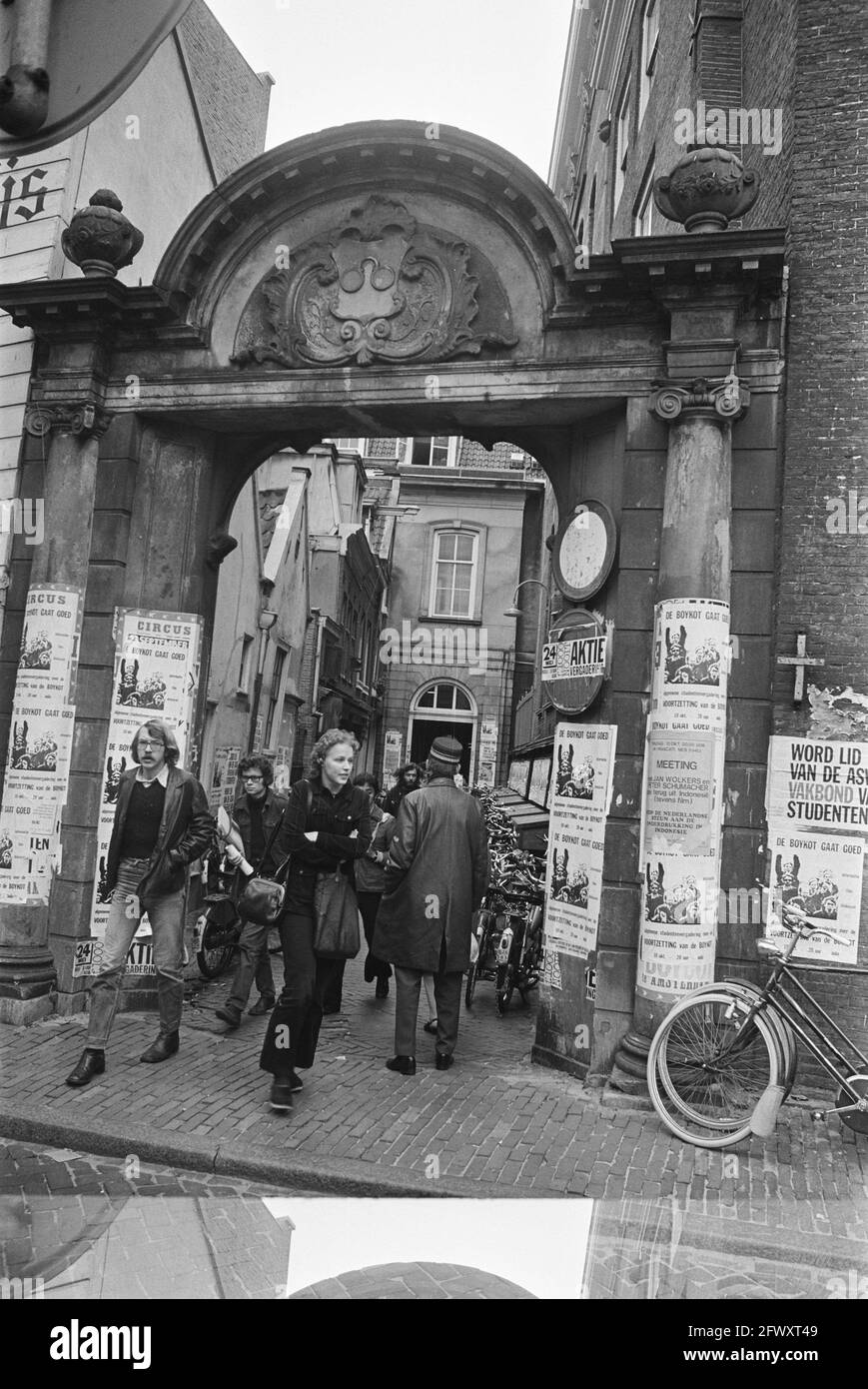 Oudemanhuispoort, Amsterdam, 16 ottobre 1972, Paesi Bassi, foto agenzia stampa del xx secolo, notizie da ricordare, documentario, fotografia storica 1 Foto Stock