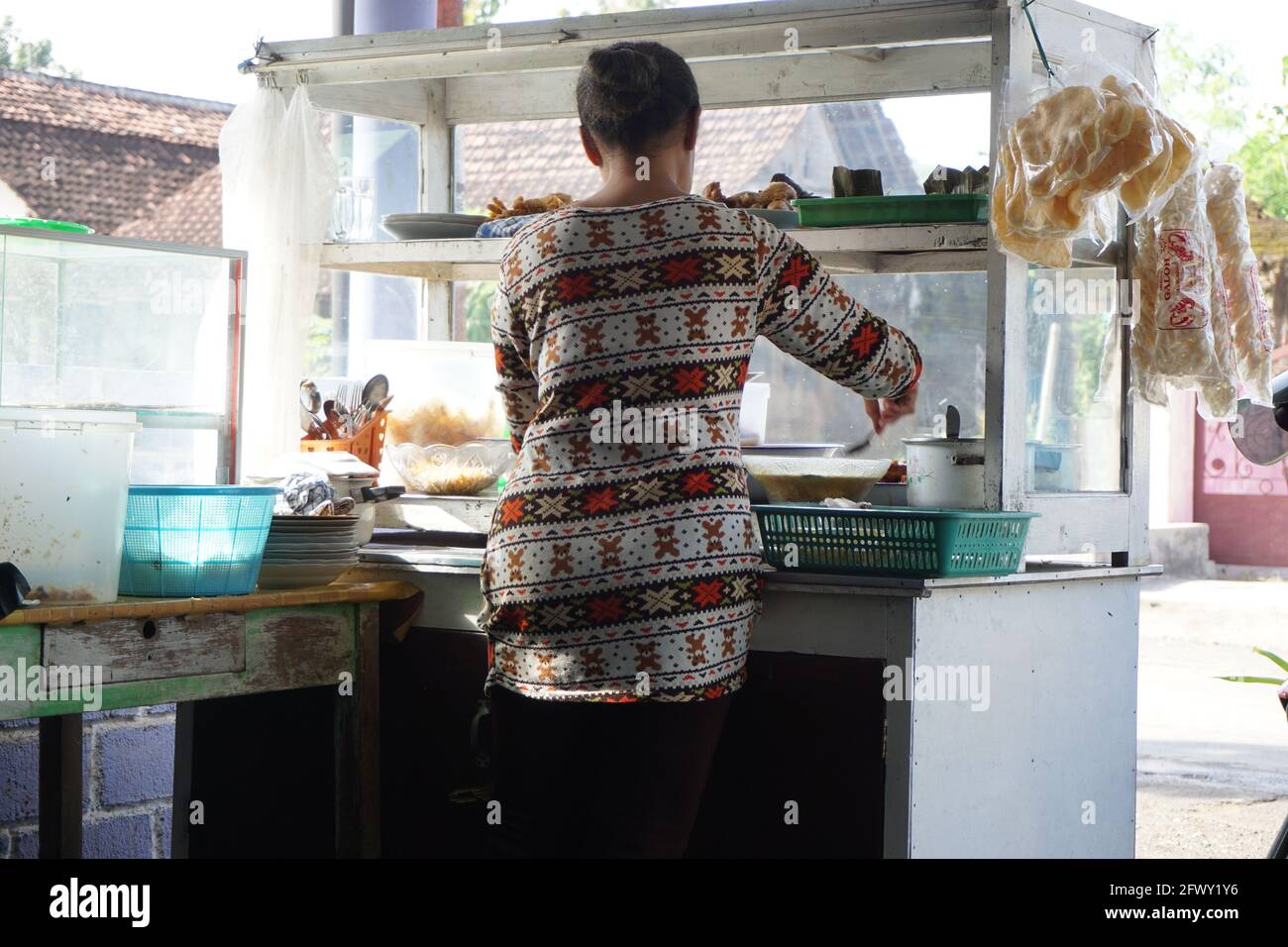 Il Warung e' un ristorante tradizionale indonesiano Foto Stock