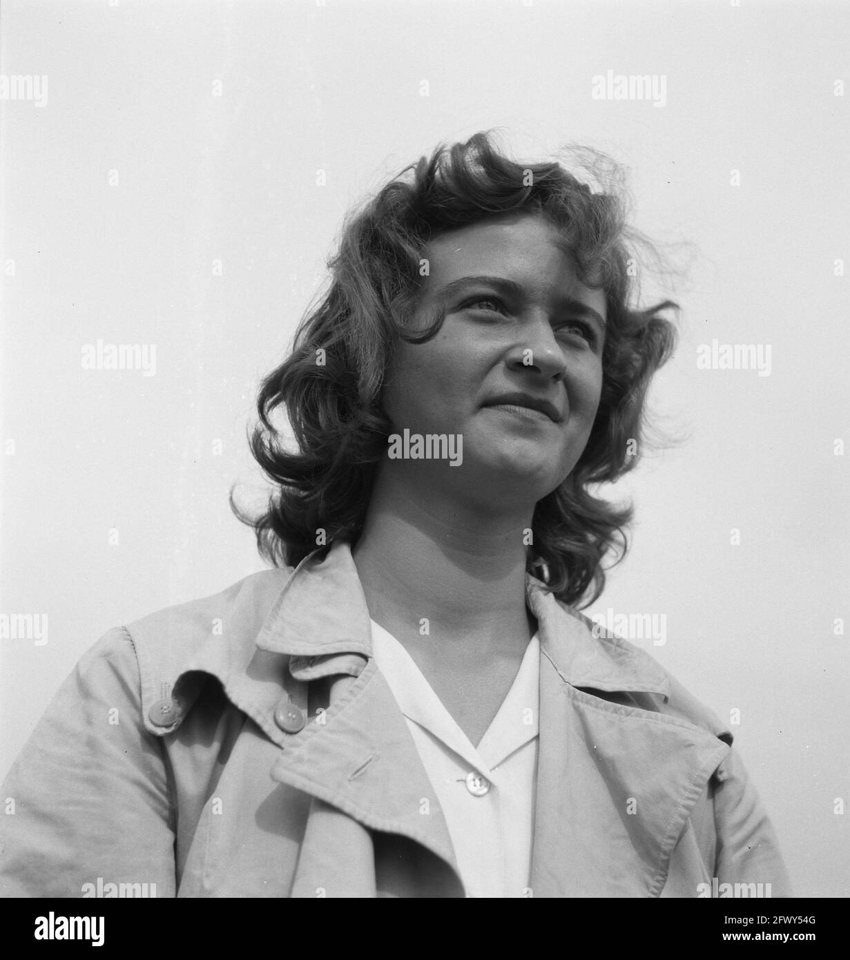 Puck Brouwer, 6 agosto 1950, Paesi Bassi, foto agenzia stampa del XX secolo, notizie da ricordare, documentario, fotografia storica 1945-1990, visivo Foto Stock