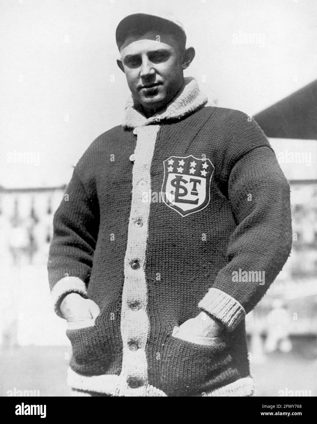 James Otis 'doc' Crandall, St. Louis Terriers, Lega federale, 10 ottobre 1914. Foto Stock