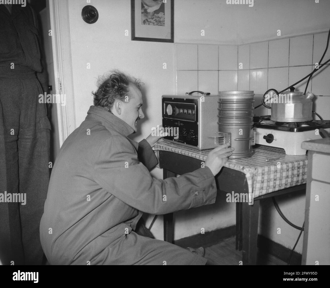 Ricerca radioattiva del camino, 14 febbraio 1958, RICERCA, Paesi Bassi, foto agenzia stampa 20 ° secolo, notizie da ricordare, documentario, suo Foto Stock