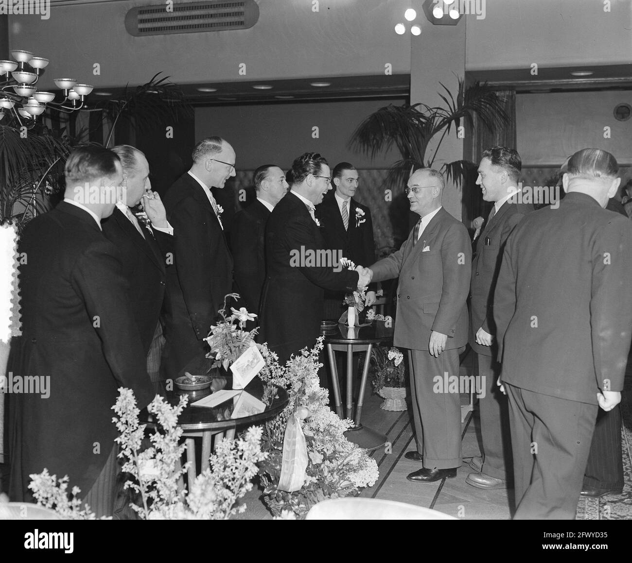 Accoglienza club calcistico Xerxes, 27 febbraio 1954, ricevimenti, sport, associazioni di calcio, I Paesi Bassi, 20 ° secolo agenzia stampa foto, notizie da rem Foto Stock