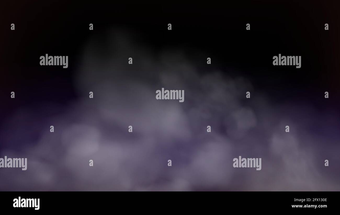 Nebbia bianca su sfondo scuro. Illustrazione vettoriale. Illustrazione Vettoriale