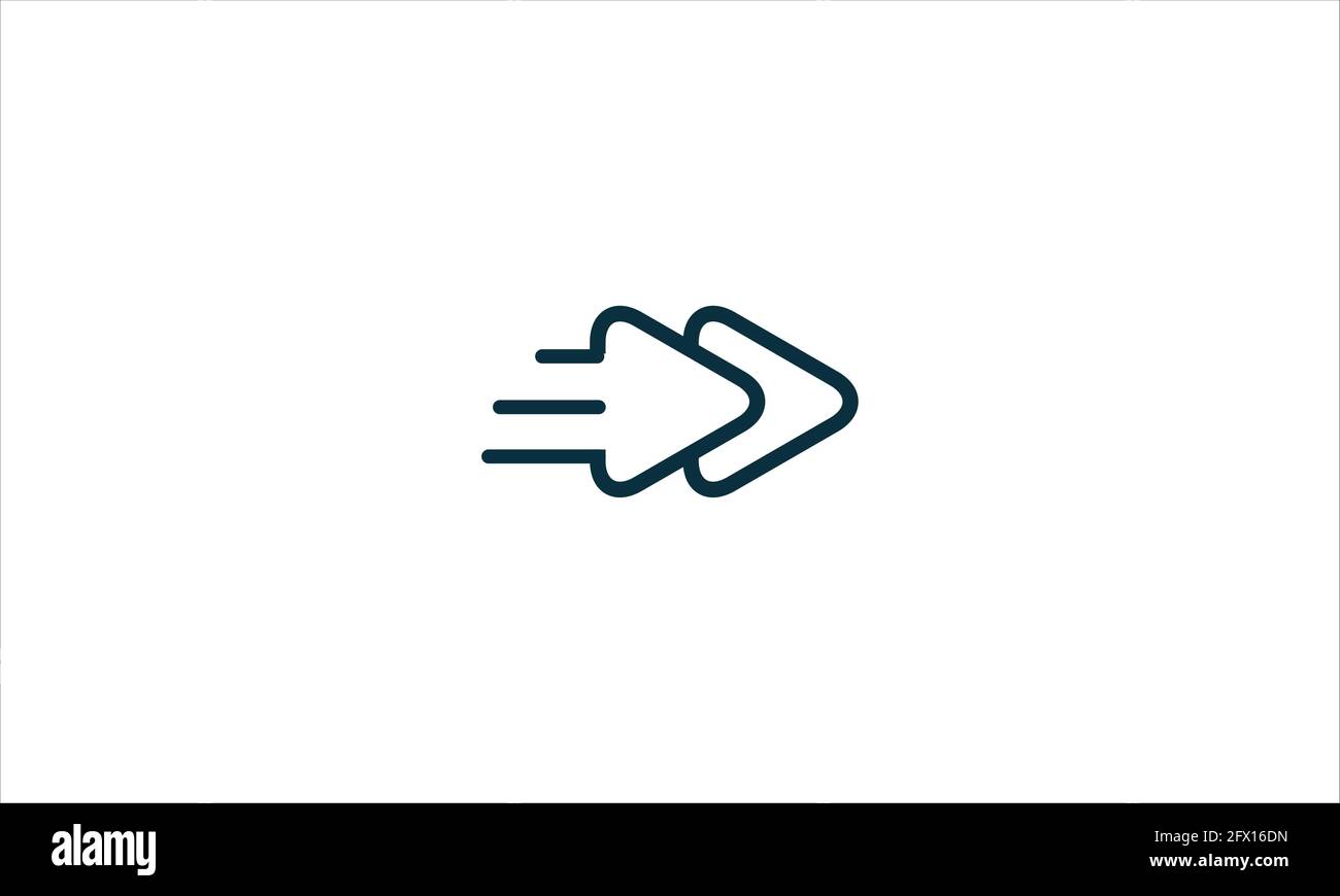 Pulsante di riproduzione avanzamento rapido icona dell'illustrazione vettoriale Logo Illustrazione Vettoriale