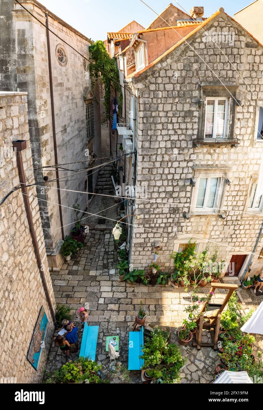 Panorama della città vecchia di Dubrovnik. Croazia Europa Foto Stock