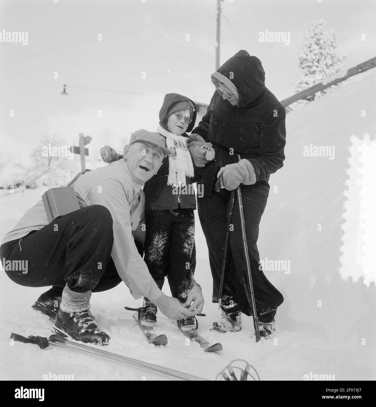 Visita reale a Grindelwald, foto di Marijke, dicembre 31 1953, principesse, sci, I Paesi Bassi, foto agenzia stampa del XX secolo, notizie da ricordare, documentario, fotografia storica 1945-1990, storie visive, Storia umana del XX secolo, che cattura momenti nel tempo Foto Stock
