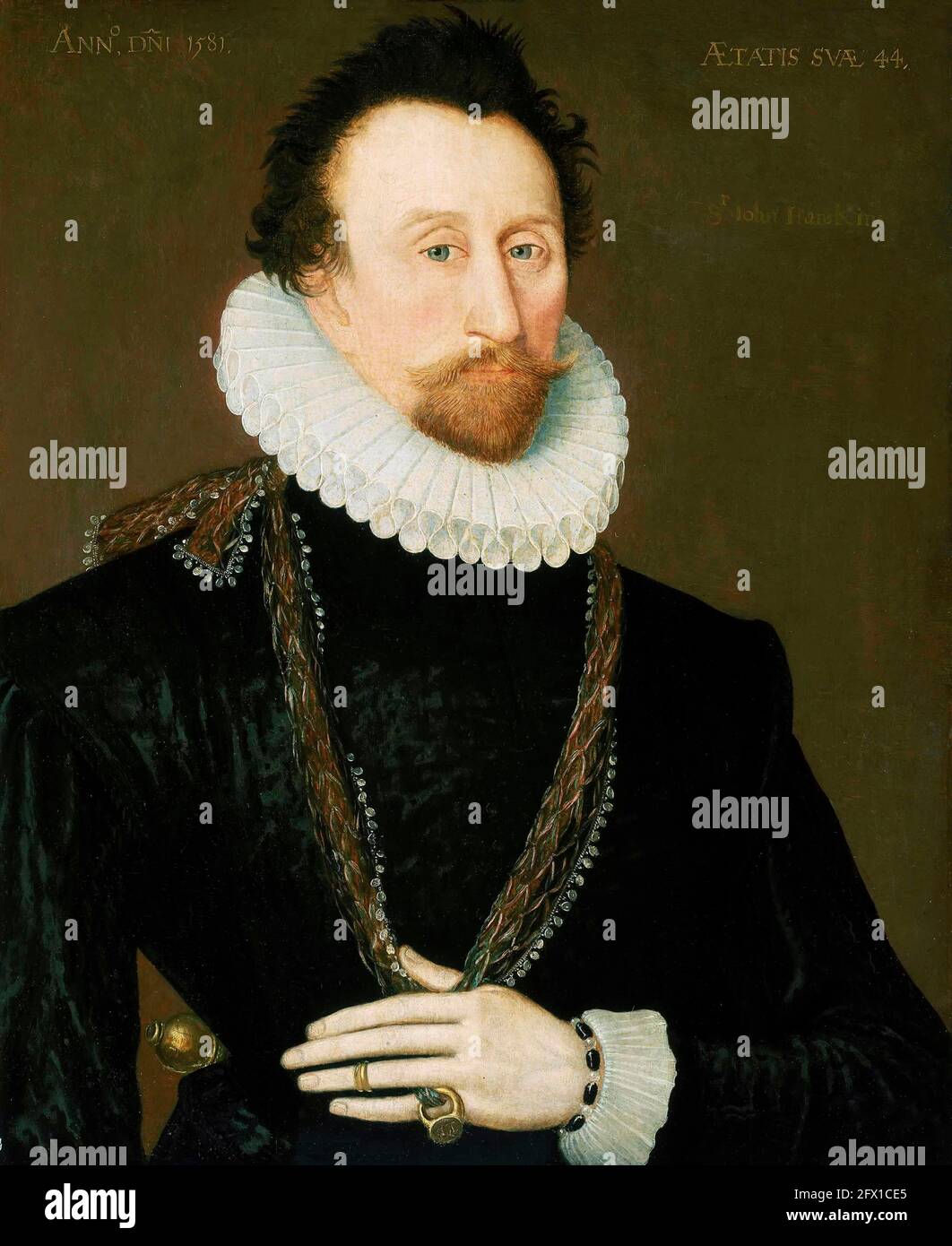 Ritratto di John Hawkins, 1581 Foto Stock