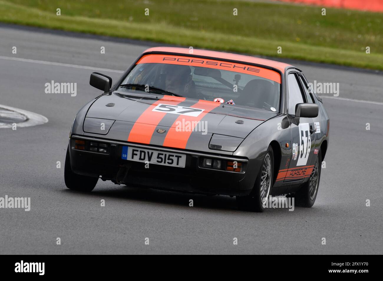 Mark Oldfield, Porsche 924, HSCC 70's Road Sports Championships, Production Car Challenge degli anni '80, International Trophy Meeting, Silverstone Grand Prix Foto Stock