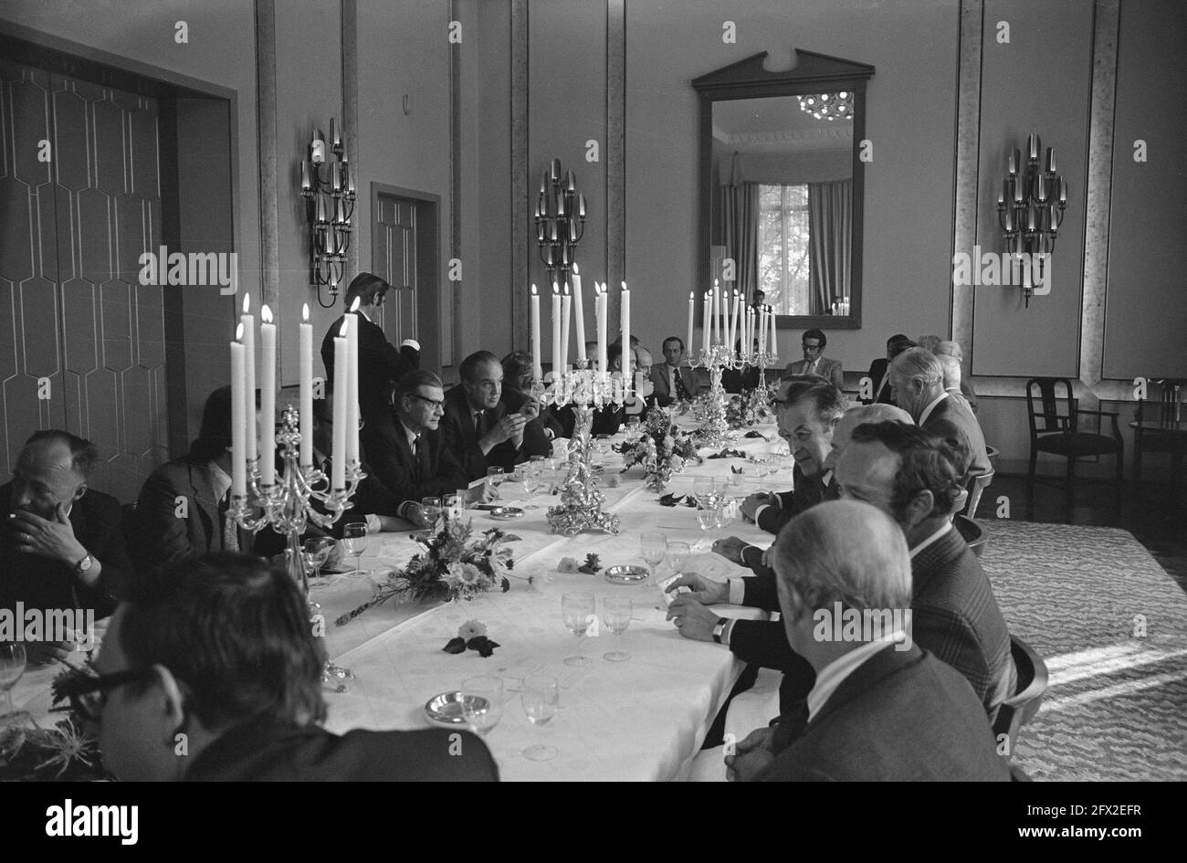 Missione di pranzo di Manitoba in Amstelhotel, incarico Ambasciata Canadese, 21 settembre 1972, Ambasciate, Pranzi, missioni, Paesi Bassi, foto agenzia stampa del XX secolo, notizie da ricordare, documentario, fotografia storica 1945-1990, storie visive, Storia umana del XX secolo, che cattura momenti nel tempo Foto Stock