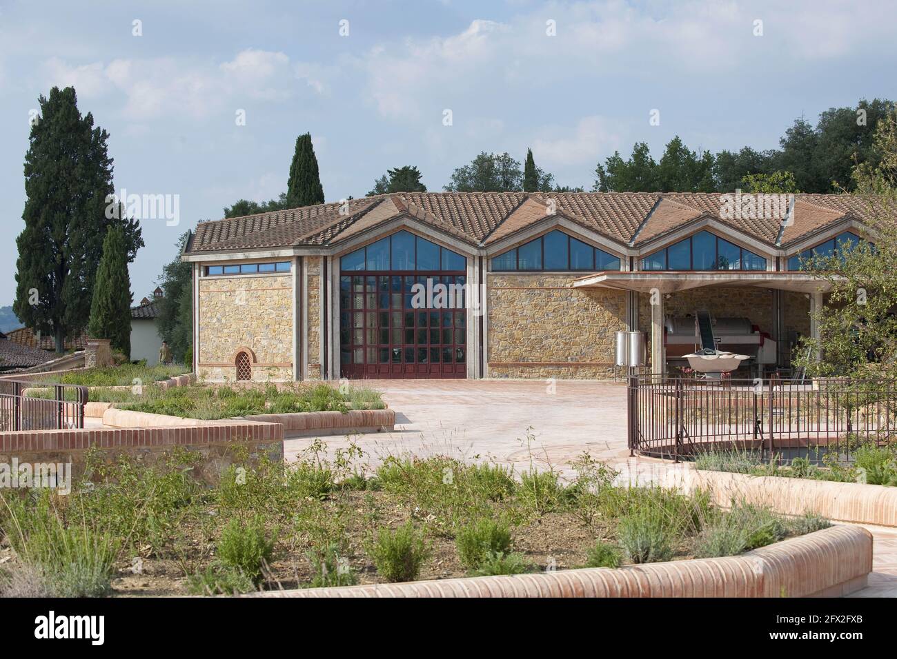 Italia, Toscana, Panzano - tenuta Fontodi Foto © Sandro Michahelles/Sintesi/Alamy Stock Photo Foto Stock