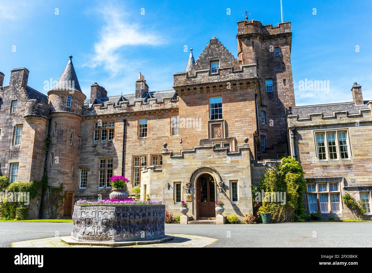Glenapp Castle Hotel, Ballantrae, Ayrshire, Scozia, Regno Unito Foto Stock