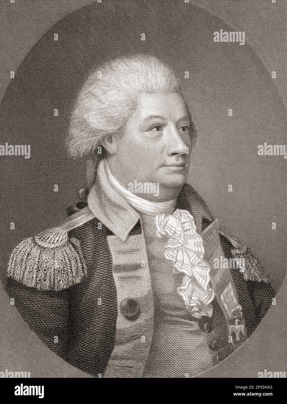 Henry Knox, 1759-1806. Ufficiale rivoluzionario americano e primo segretario di guerra americano. Dopo una stampa del XIX secolo. Foto Stock