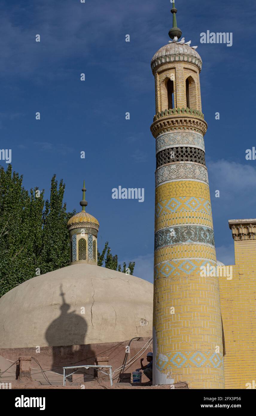 Particolare di Id Kah Moschea .Kashgar, Xingiang, Cina 2019 Foto Stock