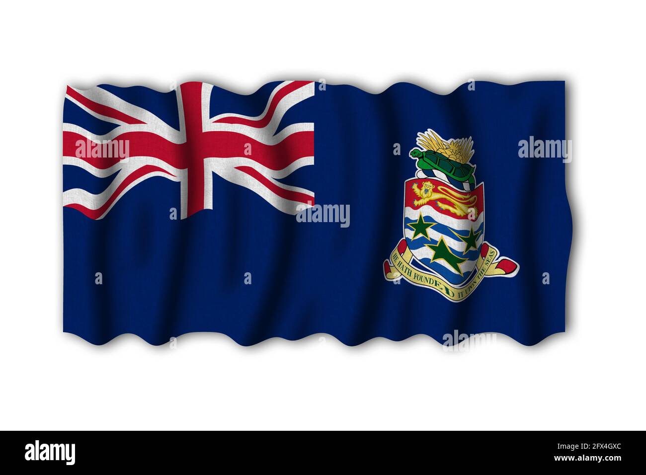 Cayman Islands 3D rendering bandiera del mondo per lo studio Foto Stock