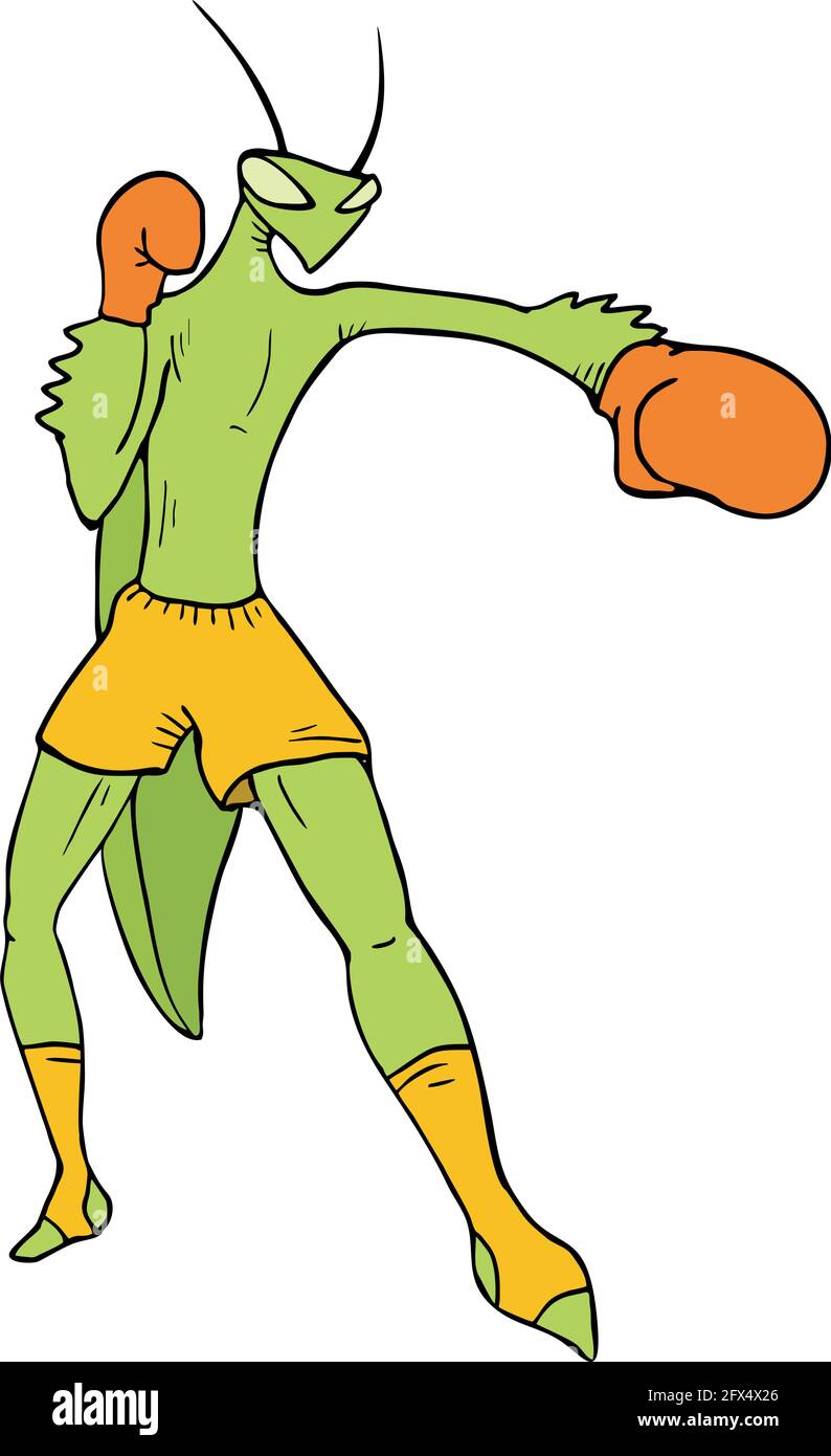combattente mantis Illustrazione Vettoriale