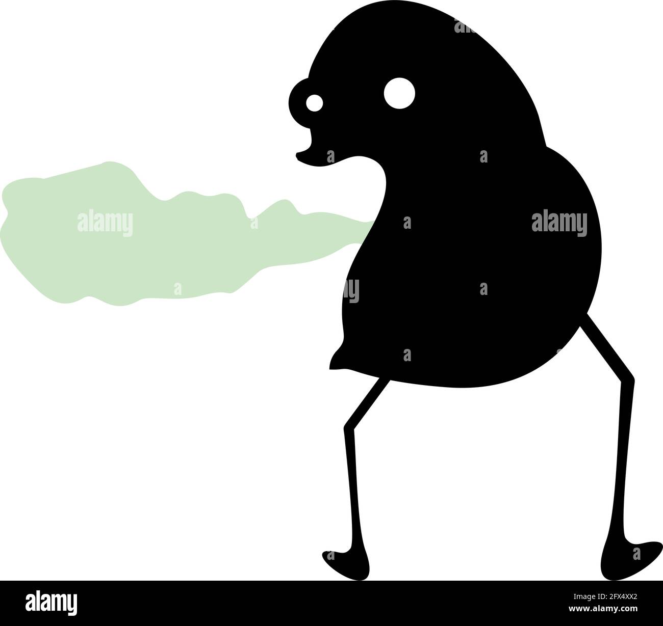 animale astratto con cattivo odore di alito Illustrazione Vettoriale