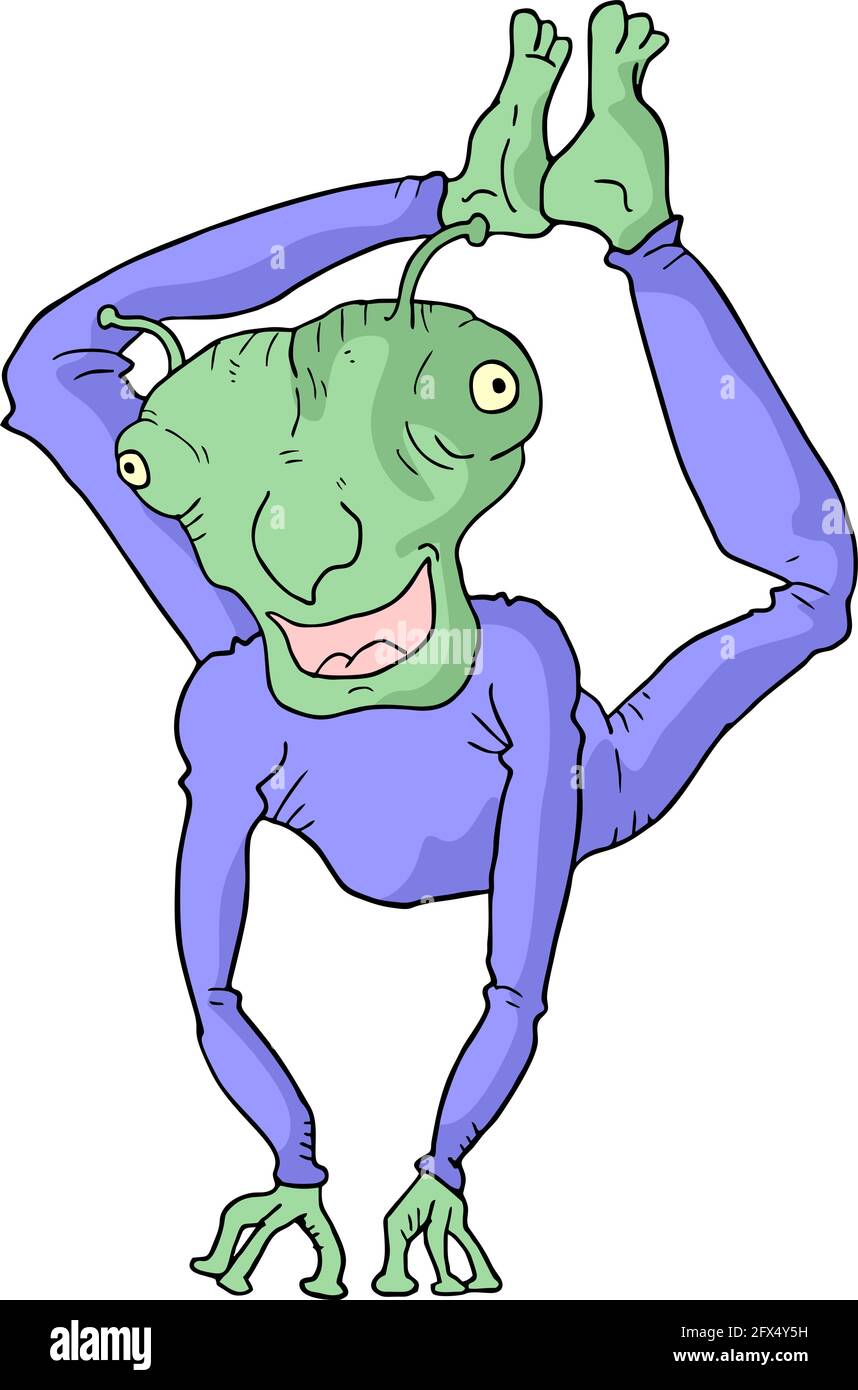 Alieno divertente Illustrazione Vettoriale