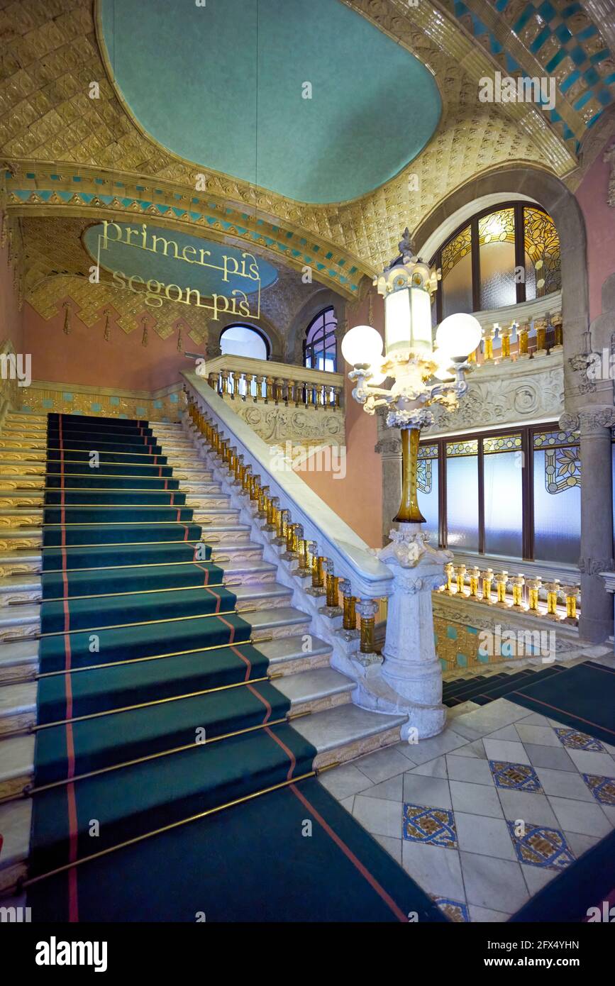 Barcellona. Catalogna. Spagna. Sala concerti Palau de la musica catalana Foto Stock