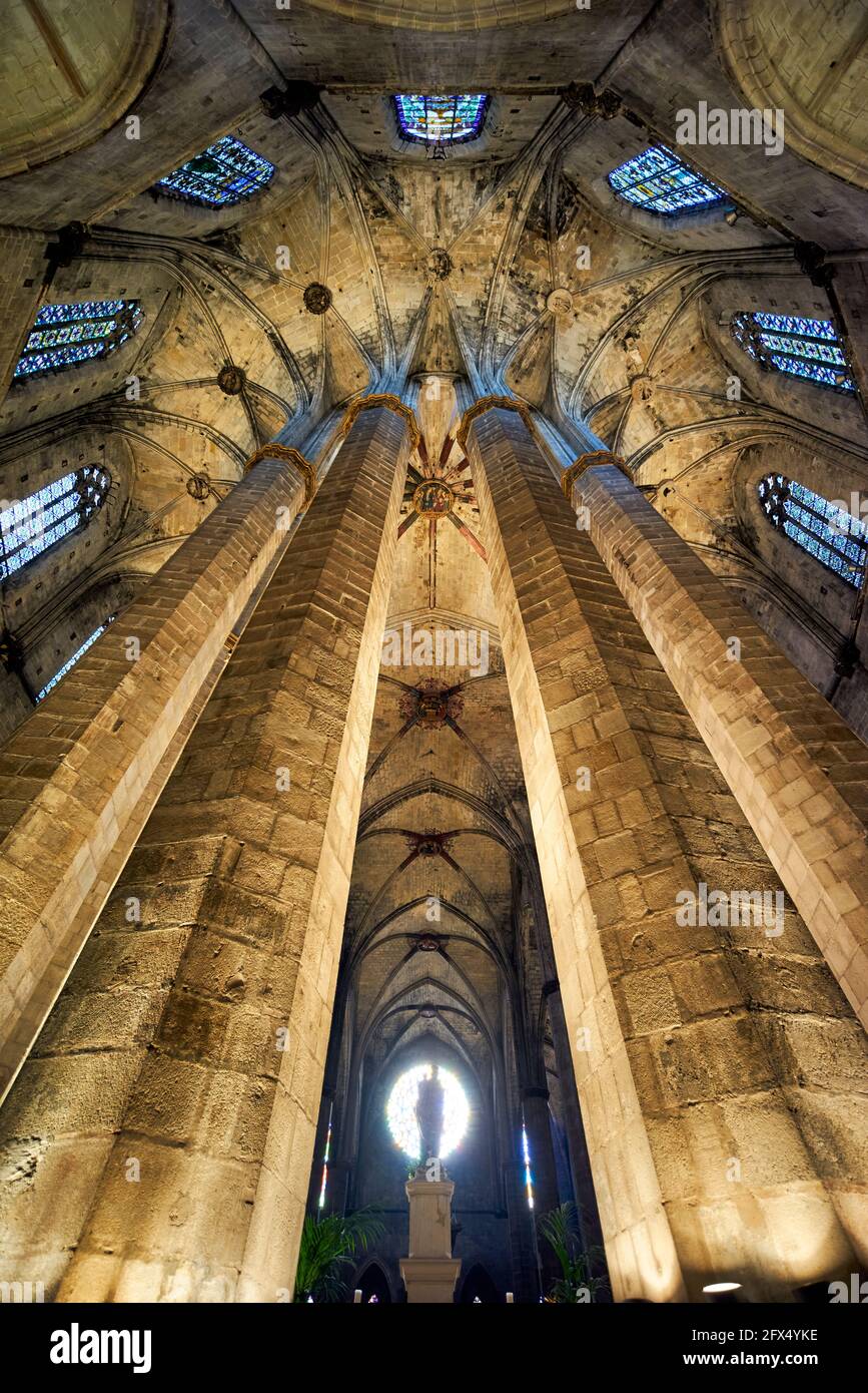 Barcellona. Catalogna. Spagna. La chiesa di Santa Maria del Mar Foto Stock